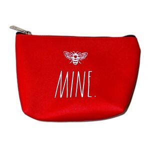 Rae Dunn red zipper cosmetics bag